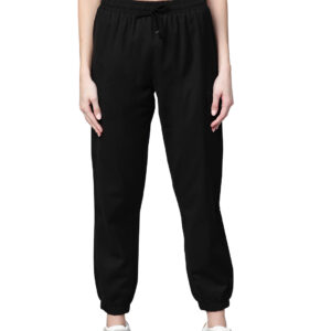 Black Color Women Cotton Elastic High Quality Joggers