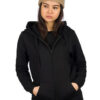 Black Colour Full Zipper Hoodies For Women's