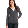 Charcoal Design Women's Round Neck Full Zipper Hoodies