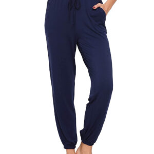 High Quality Navy Blue Women Elastic Joggers