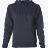 Navy Blue Women Round Neck Cotton Hoodies