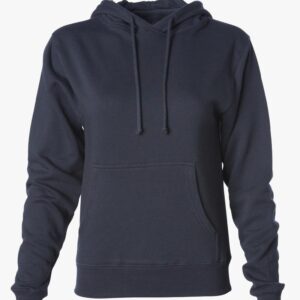 Navy Blue Women Round Neck Cotton Hoodies