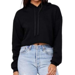Women crop hoodie Black