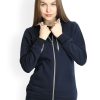 Women’s Stylish Navy Blue Zipper Hoodie