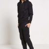 Black Colour Fleece Jogging Pockets Bottom Plain Tracksuits For Men’s