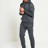 Charcoal Basic Pullover Hood Tracksuits For Mens