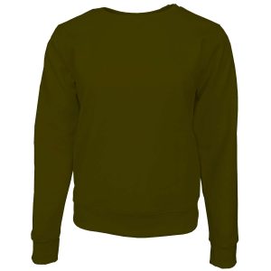 Girls Sweatshirt Full Sleeve Khaki Color