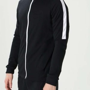 Thick Funnel Neck Tracksuit and White Stripe for Men