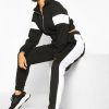 Zip Through Cropped Color Block Tracksuit